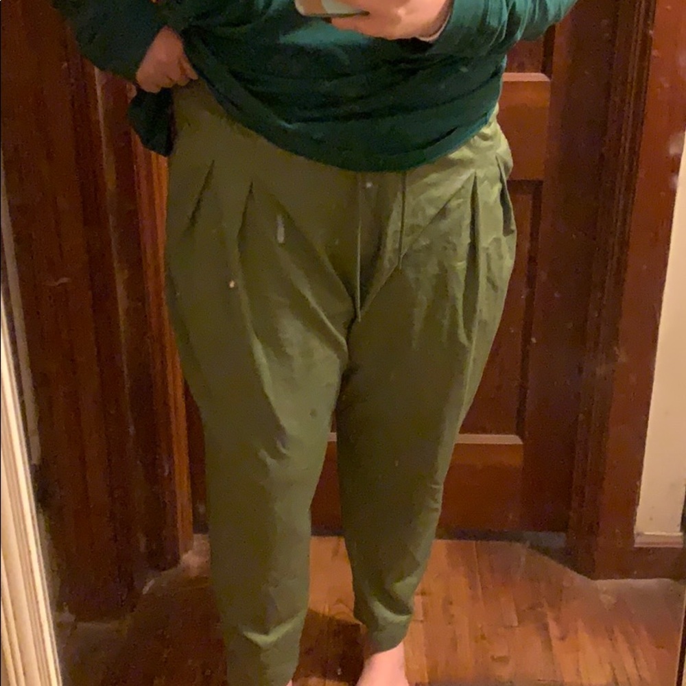 Green Nike joggers